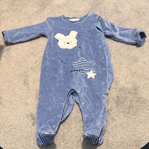 Mayoral Blue One Piece with Bear and Star Design